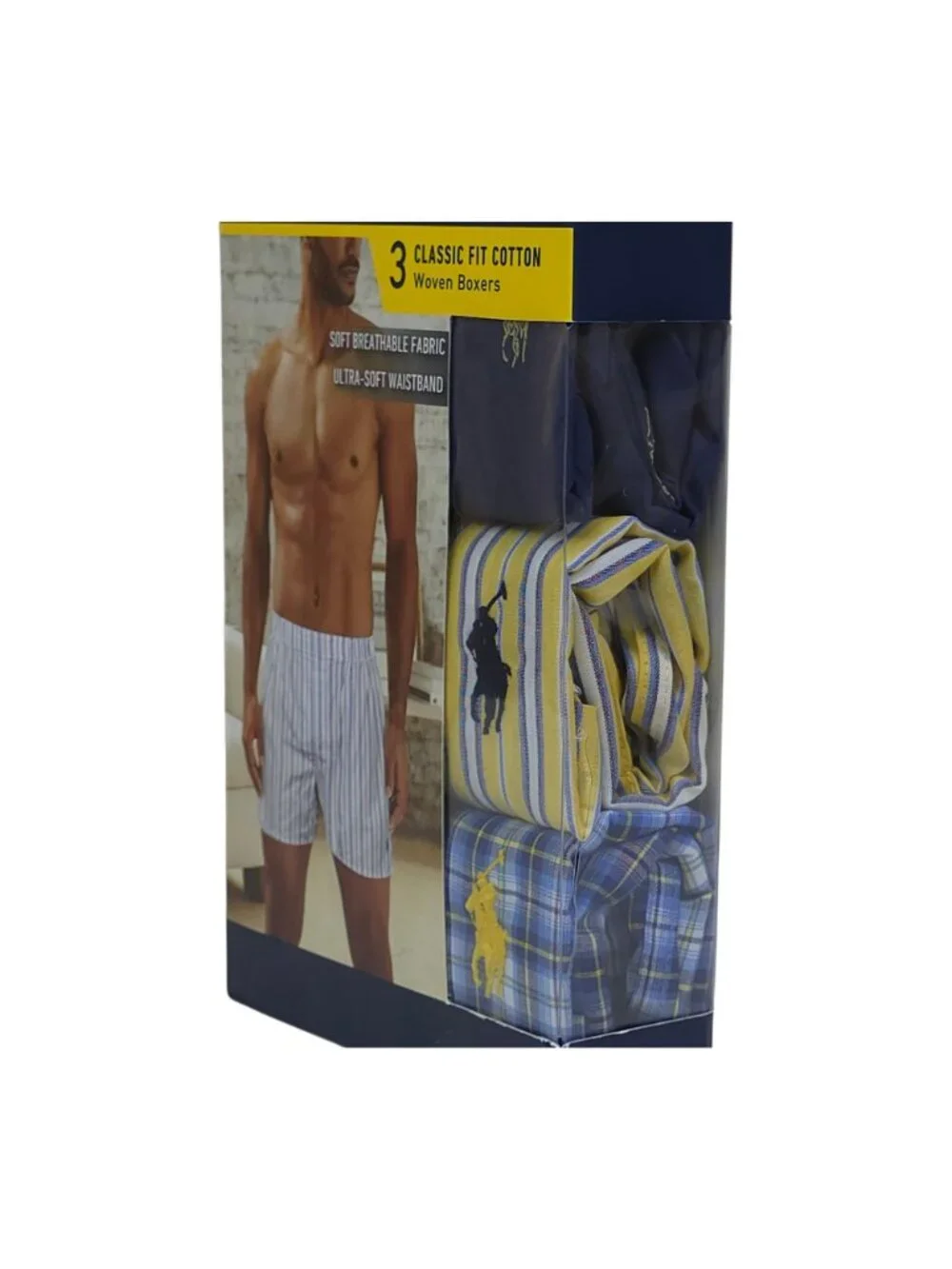 Polo Ralph Lauren 3 Pack Classic Fit Cotton Woven Boxers Soft Breathable Small